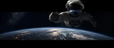 Astronaut Wallpaper 4K – Floating in Space Above Earth HD