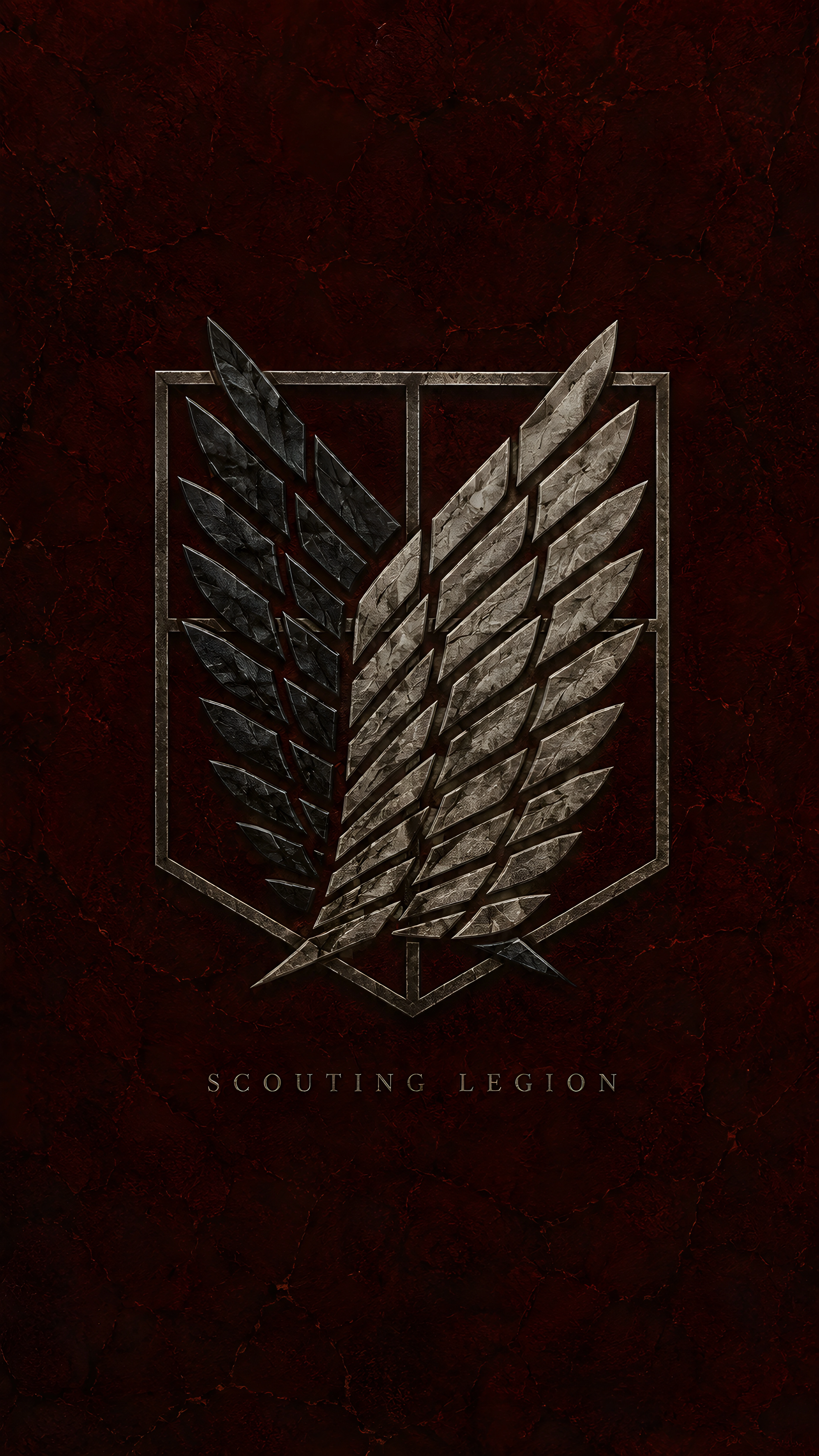 Attack on Titan Scouting Legion 4K Wallpaper – Wings of Freedom Dark Crimson Emblem