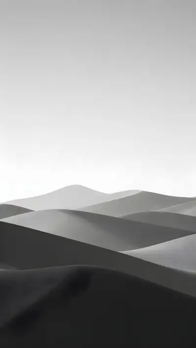 Black and White Desert Dune Wallpaper 4K – Photorealistic Monochrome