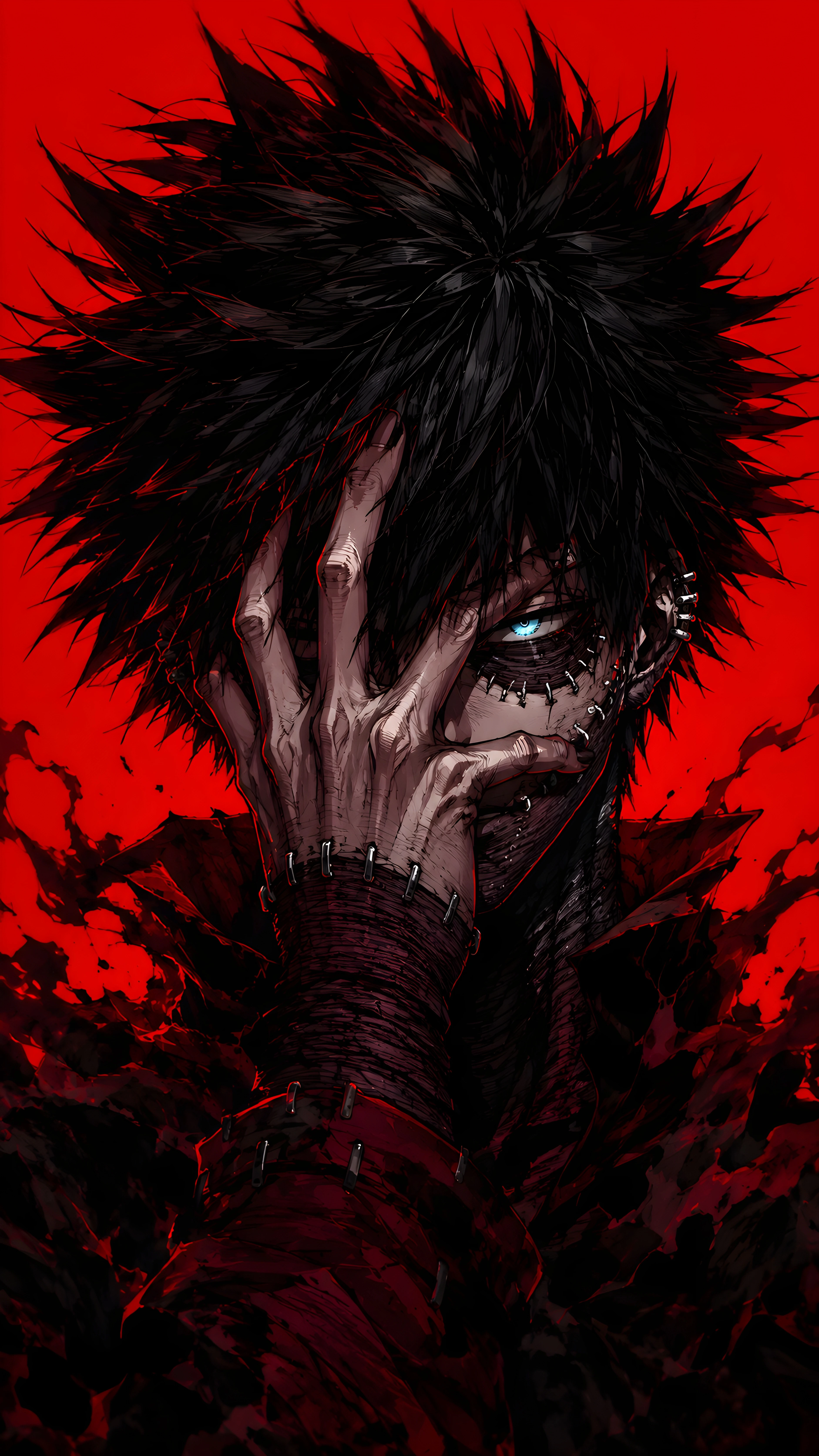 Dabi 4K Wallpaper – My Hero Academia Dark Villain Crimson Anime Portrait