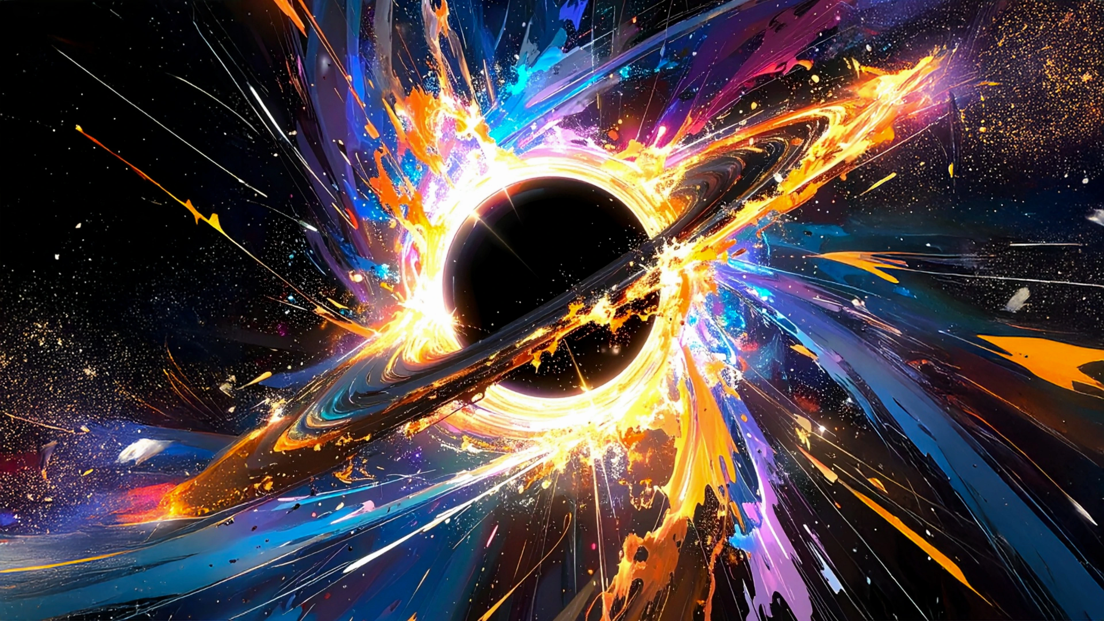 AI generated black hole 4K wallpaper