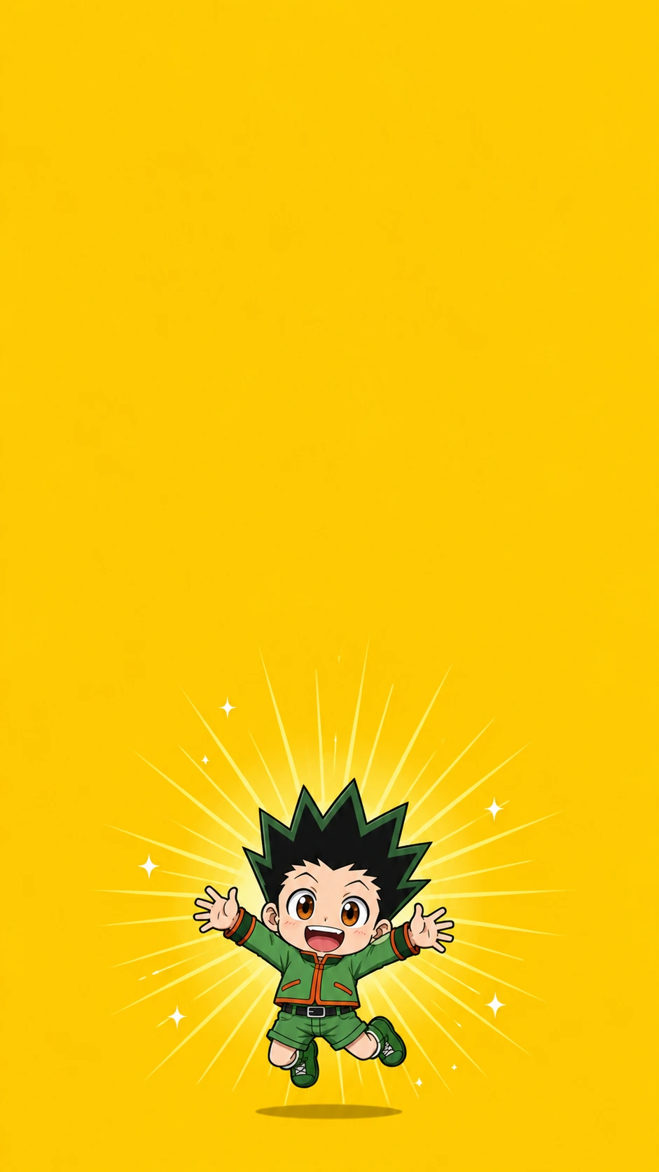 Gon Freecss Chibi Fan Art Yellow Sunshine 4K Wallpaper — Hunter x Hunter