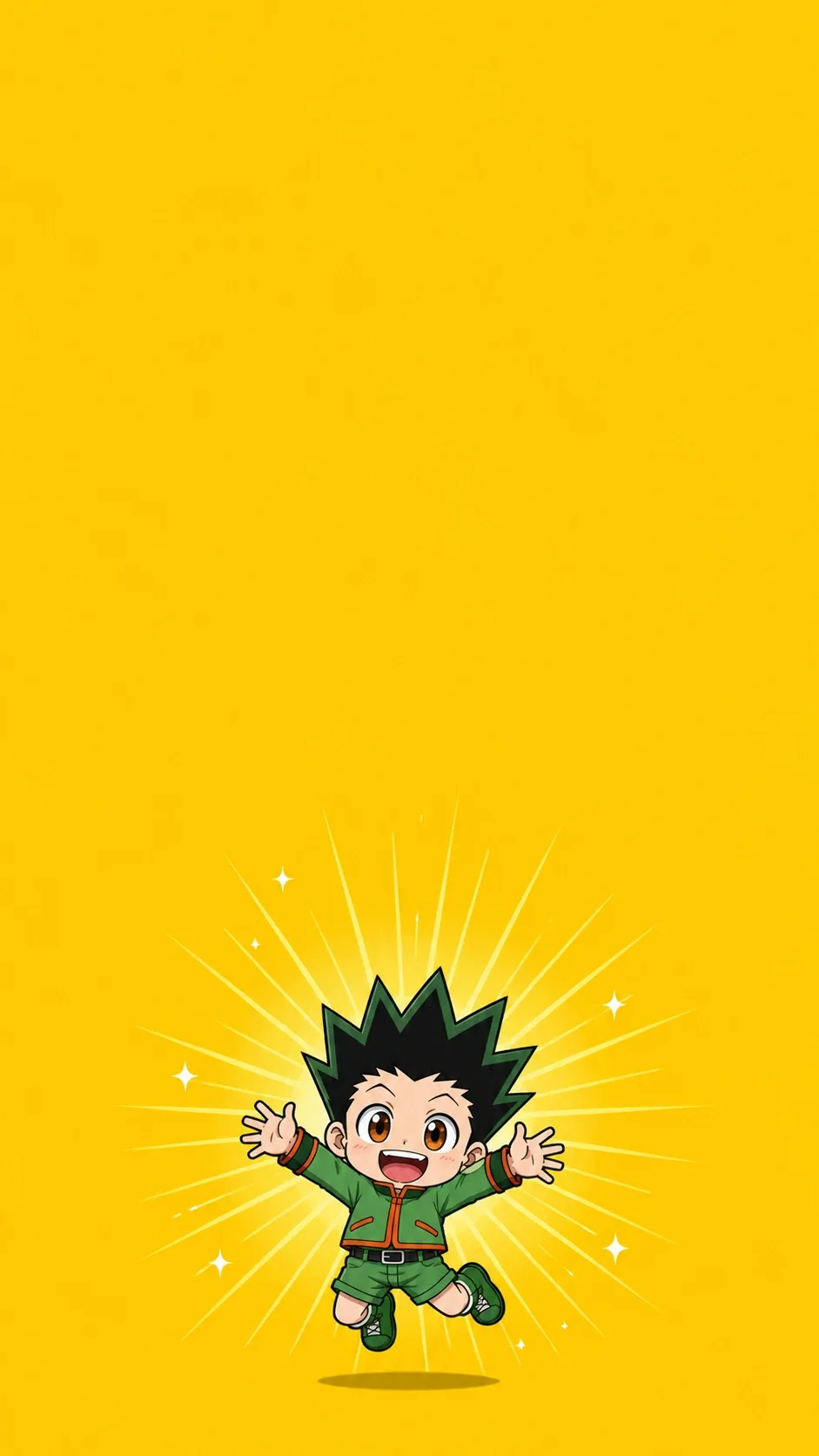 Gon Freecss Chibi Fan Art Yellow Sunshine 4K Wallpaper — Hunter x Hunter