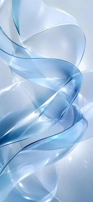 Blue Ribbon Spiral Wallpaper 4K for iPhone
