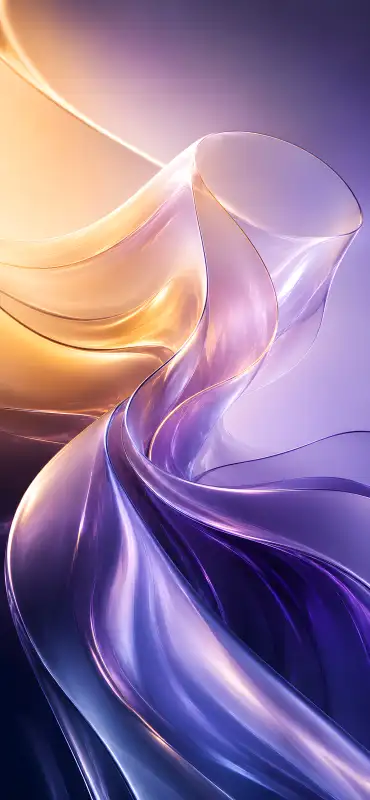 Golden Purple Glass Flow Wallpaper 4K for iPhone