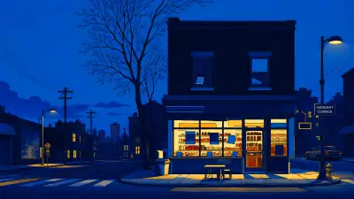 Midnight Corner Store — Cozy Night City 4K Wallpaper