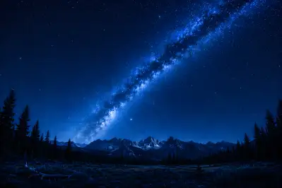 Milky Way Over Snow-Capped Mountains 4K Wallpaper – Starry Night Sky