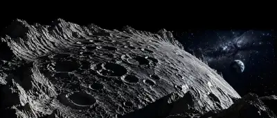 Moon Surface Wallpaper 4K – Lunar Crater Landscape HD