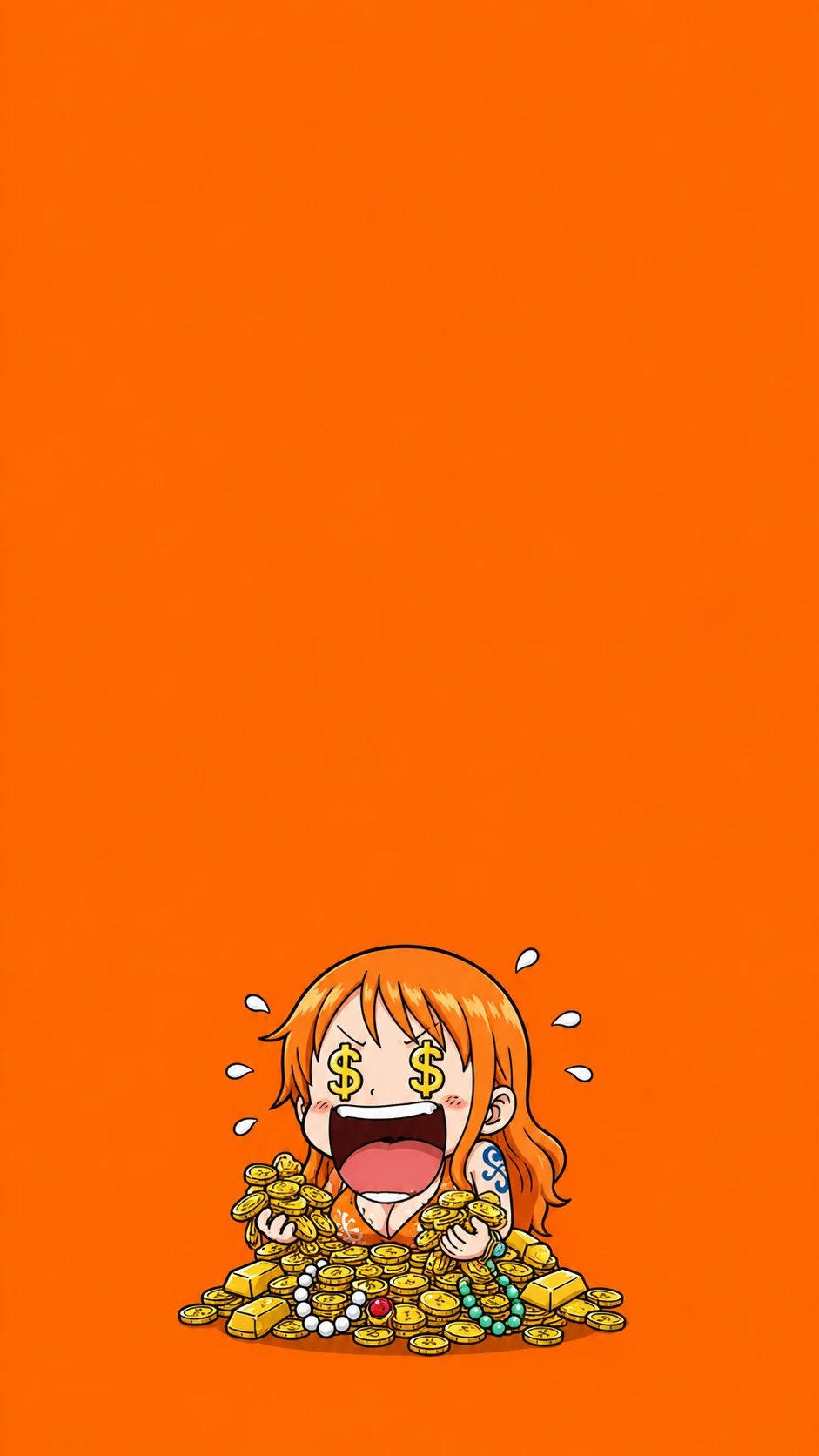 Nami One Piece Chibi Fan Art 4K