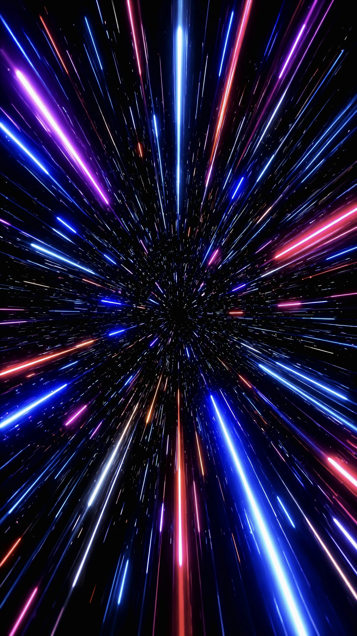 Neon Hyperspace Warp Speed 4K Wallpaper