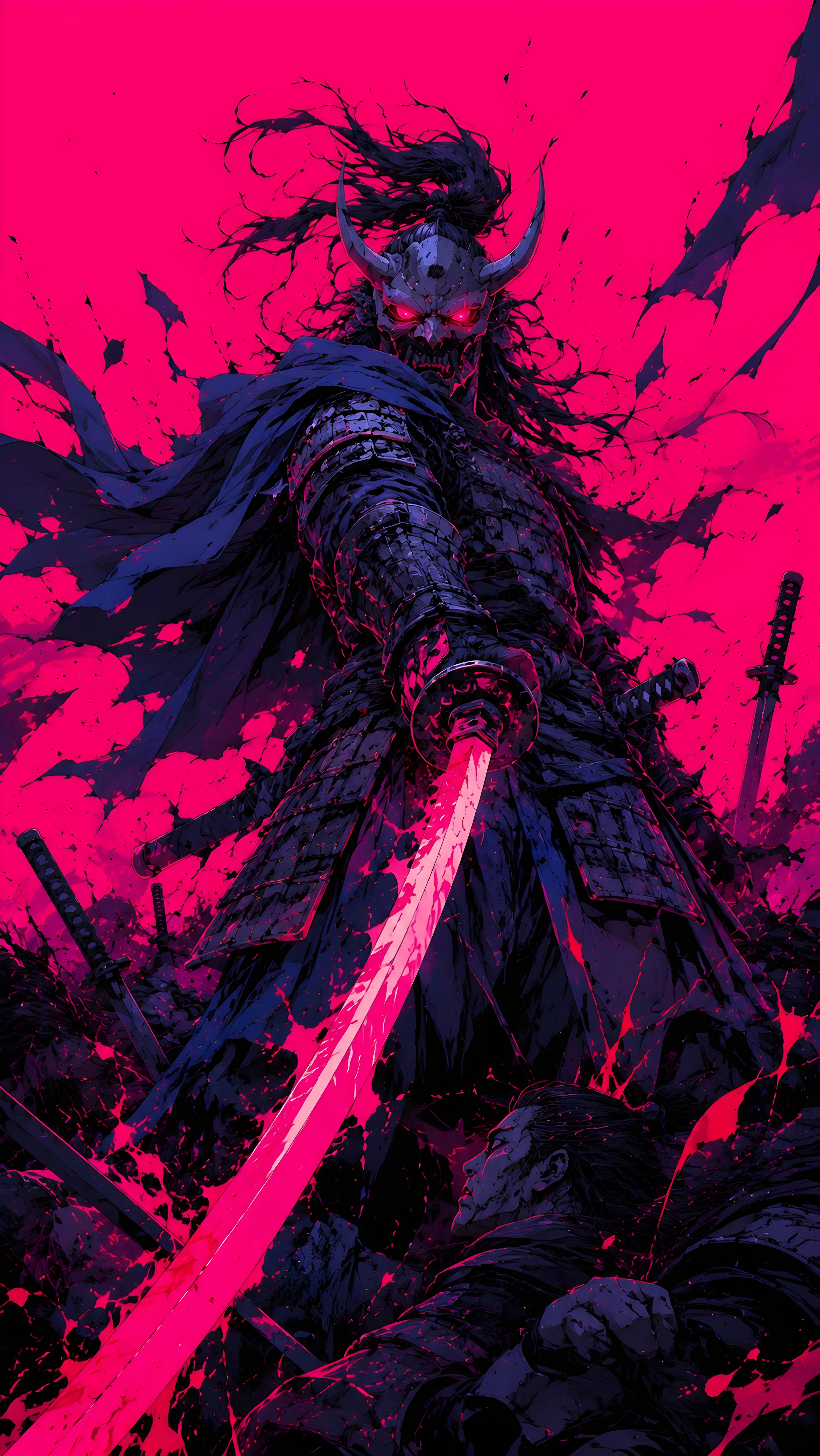 Oni Demon Samurai — Dark Warrior Wallpaper