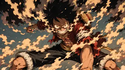 Pirate King Battle Charge – Wano Sky 4K Anime Wallpaper