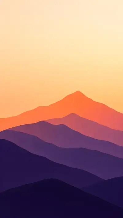 Purple Dusk Mountain Wallpaper 4K – Twilight Orange & Violet