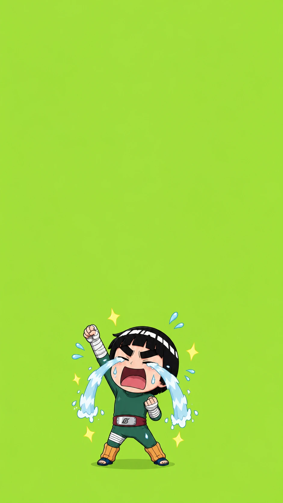 Rock Lee Naruto Chibi Fan Art 4K