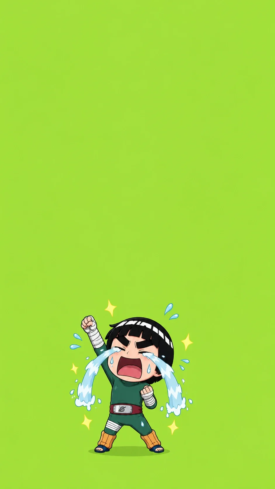 Rock Lee Naruto Chibi Fan Art 4K