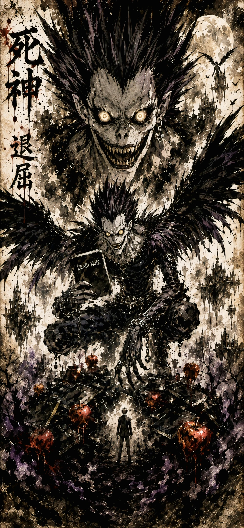 Ryuk Shinigami Death Note Wallpaper 4K Dark Horror Anime Art 4K Wallpaper — WallNest HD AI