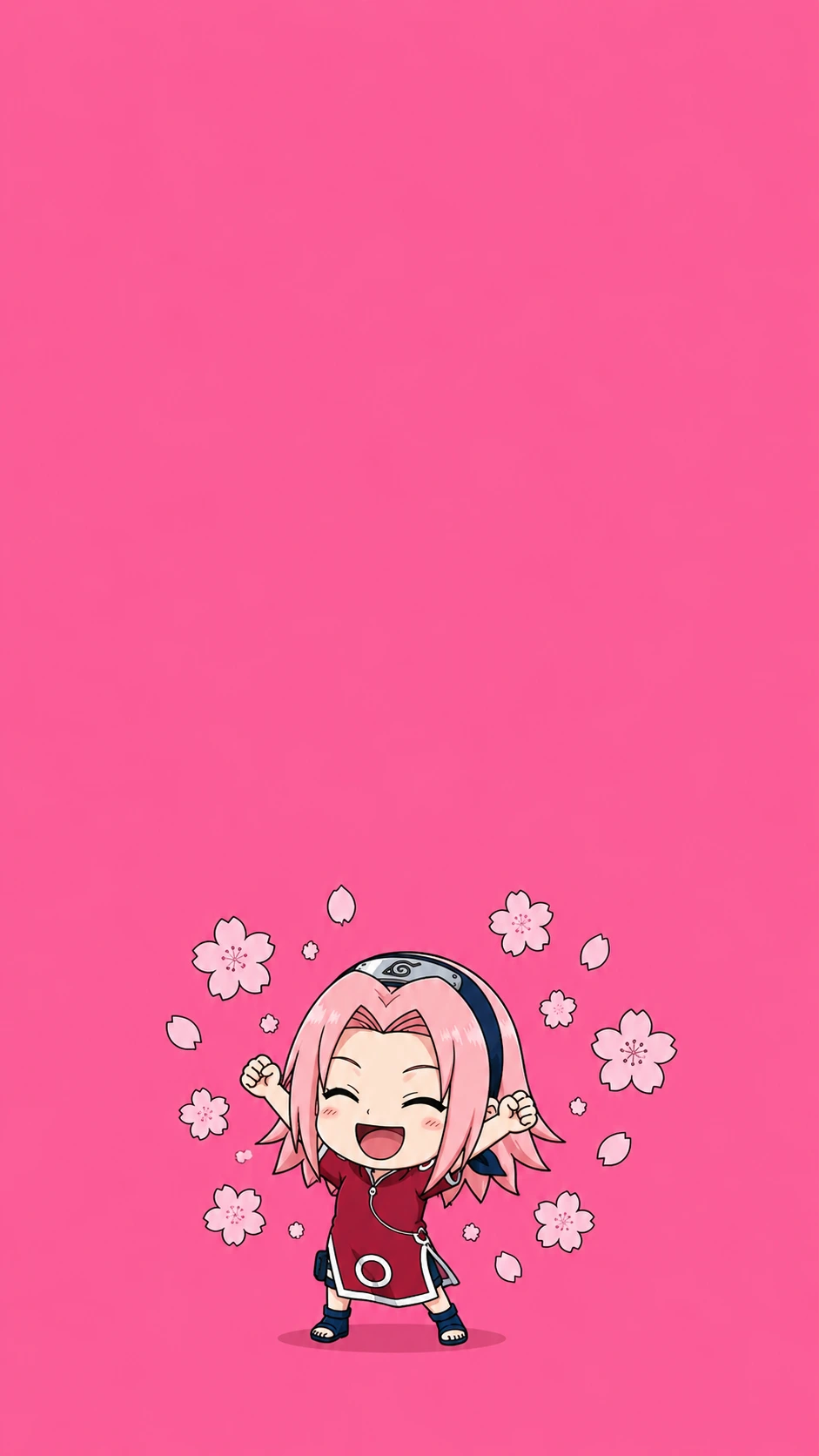 Sakura Naruto Chibi Fan Art 4K
