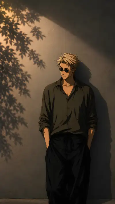 Nanami Kento Fan Art Casual Outfit Golden Light – JJK 4K Wallpaper