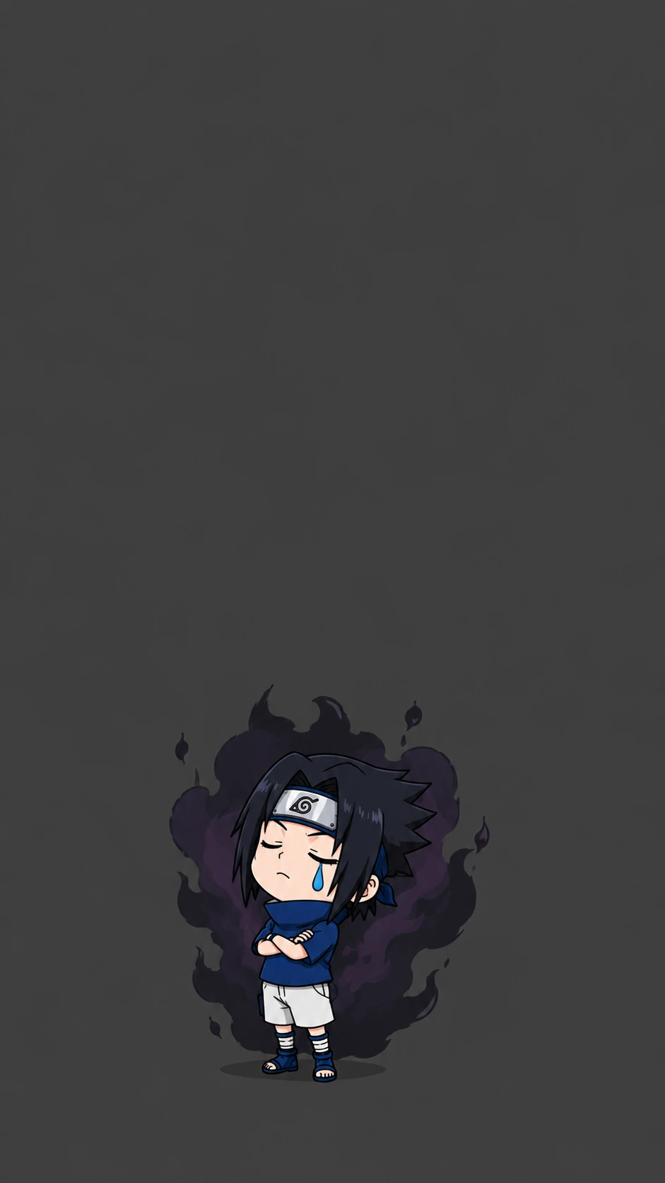 Sasuke Naruto Chibi Fan Art 4K