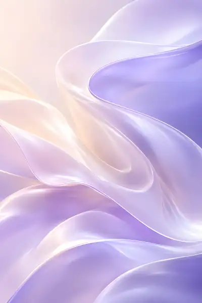 Silk Aura 4K Wallpaper – iOS 27 Style Lavender Wave Flow