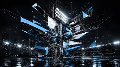 Stadium Floodlight Wallpaper - Blue Abstract Night 4K