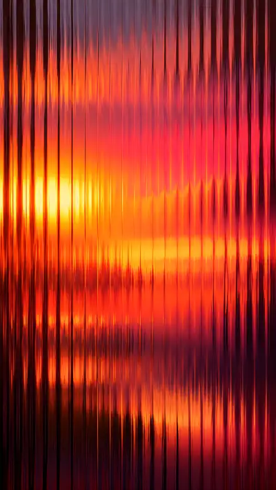 Sunset Fluted Glass Wallpaper 4K – Orange Pink Abstract Phone Wallpaper