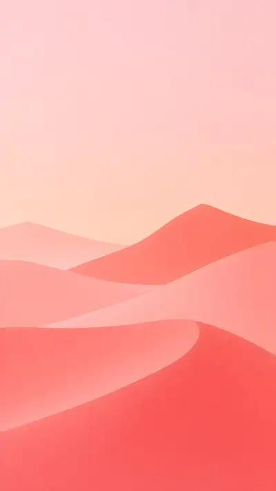 Sunset Red Dune Wallpaper 4K – Warm Coral Gradient Desert