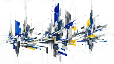 Ultramarine Linear Metropolis Abstract Architecture 4K Wallpaper