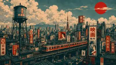Vintage Tokyo Cityscape Wallpaper – Retro Japanese City 4K