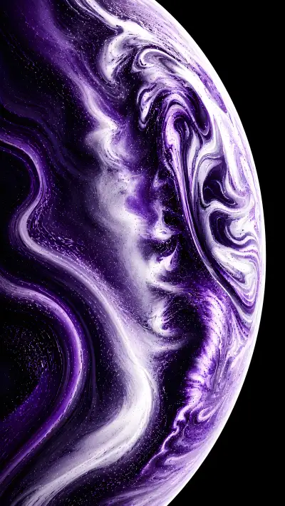 Violet Dream Fluid Sphere 4K Wallpaper – Purple Marble Abstract
